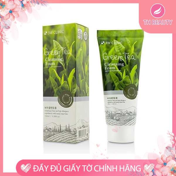 [Hcm][Chính Hãng] Sữa Rửa Mặt Green Tea 3W Clinic