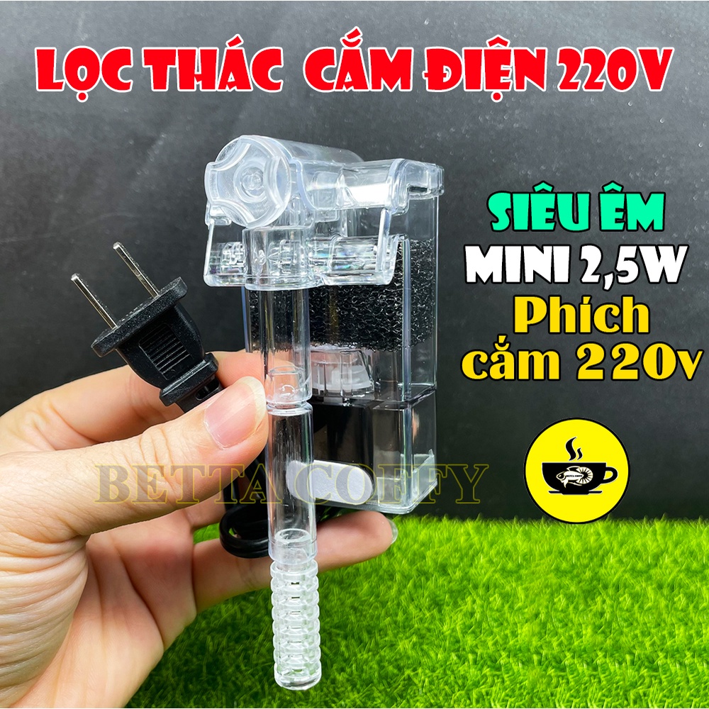 Bộ lọc thác nước mini - máy bơm siêu êm - Thiết Bị Lọc Nước Bể Cá USB AC/DC 0-30cm