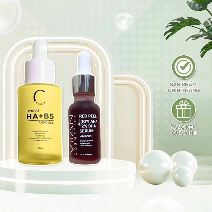 Combo Peel da Viian Serum Ha B5 Vàng CB022