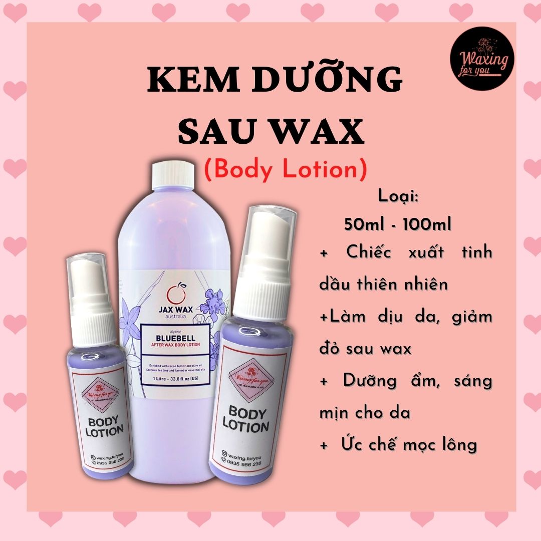 Lotion Dưỡng Da Sau Wax❤Freeship❤Jaxwax Giảm Đỏ Sau Wax Và Viêm Lỗ Chân Lông