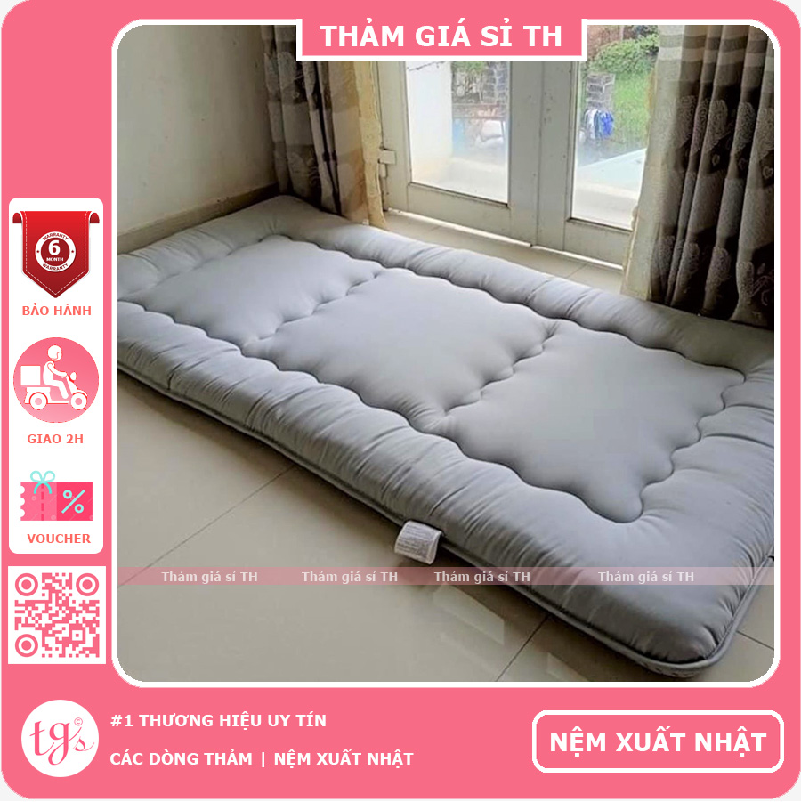 [HCM]Nệm Bông Xuất NHẬT Dư / Topper Nệm trải sàn 1m x2m  1m2 x2m  1m4 x2m1m6 x2m và 1m8 x2m Hàng Chấ