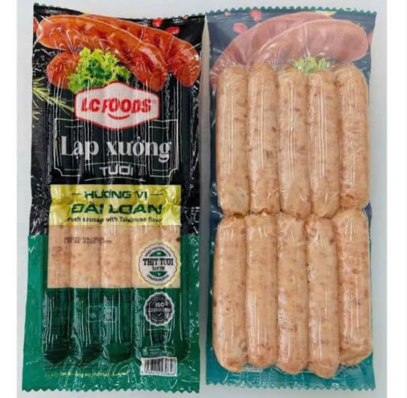 Lạp xưởng nướng đá Lacusa - Gói 10 cây 700g (giao tphcm)