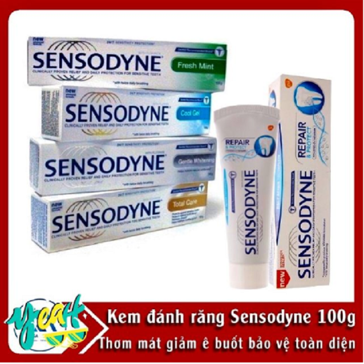 [5 TUÝP - TẶNG BÀN CHẢI] Kem đánh răng sensodyne chính hãng - FREESHIP - chống ê buốt Thái Lan– chăm