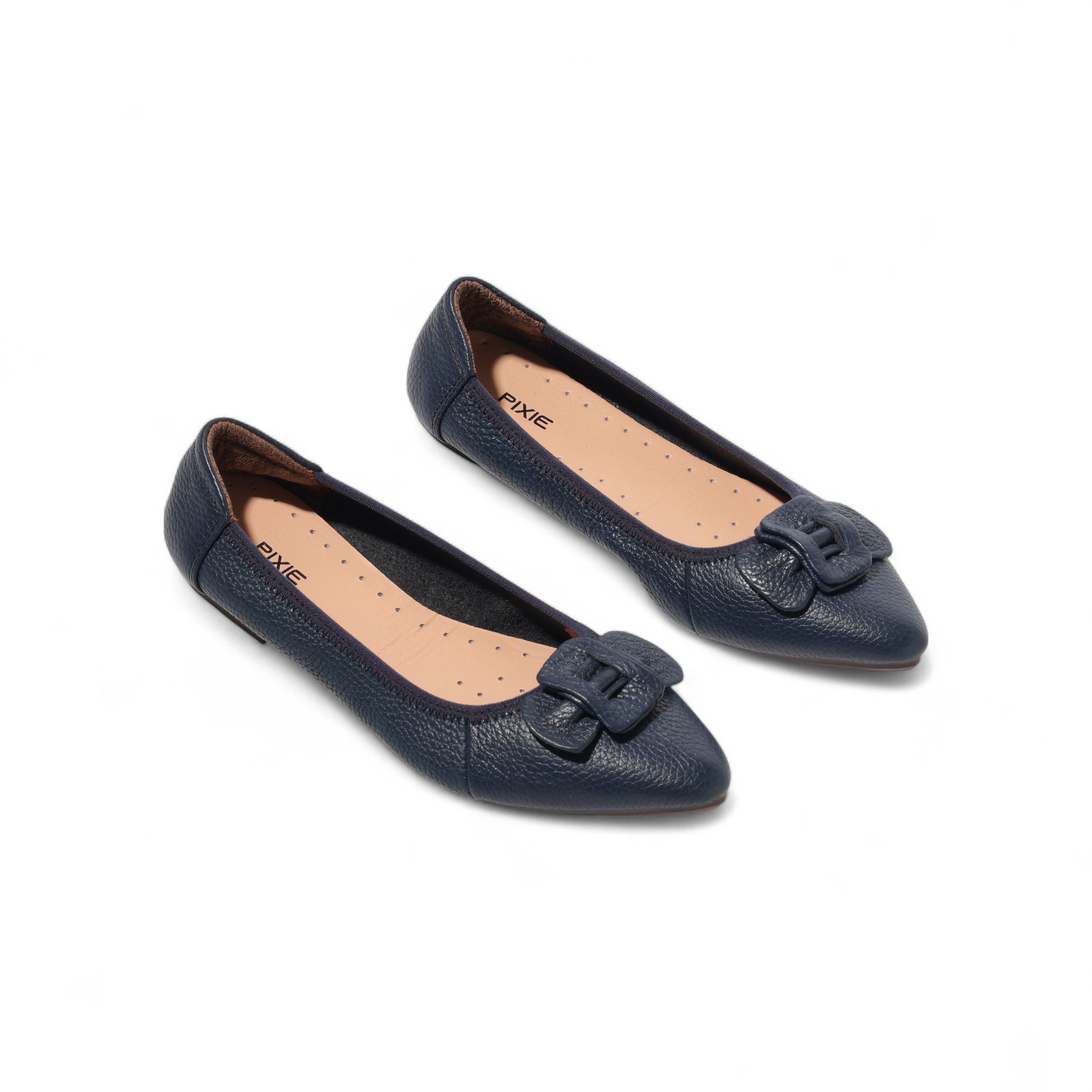 Giày Búp Bê Nữ Mũi Nhọn Gắn Nơ Pixie P126