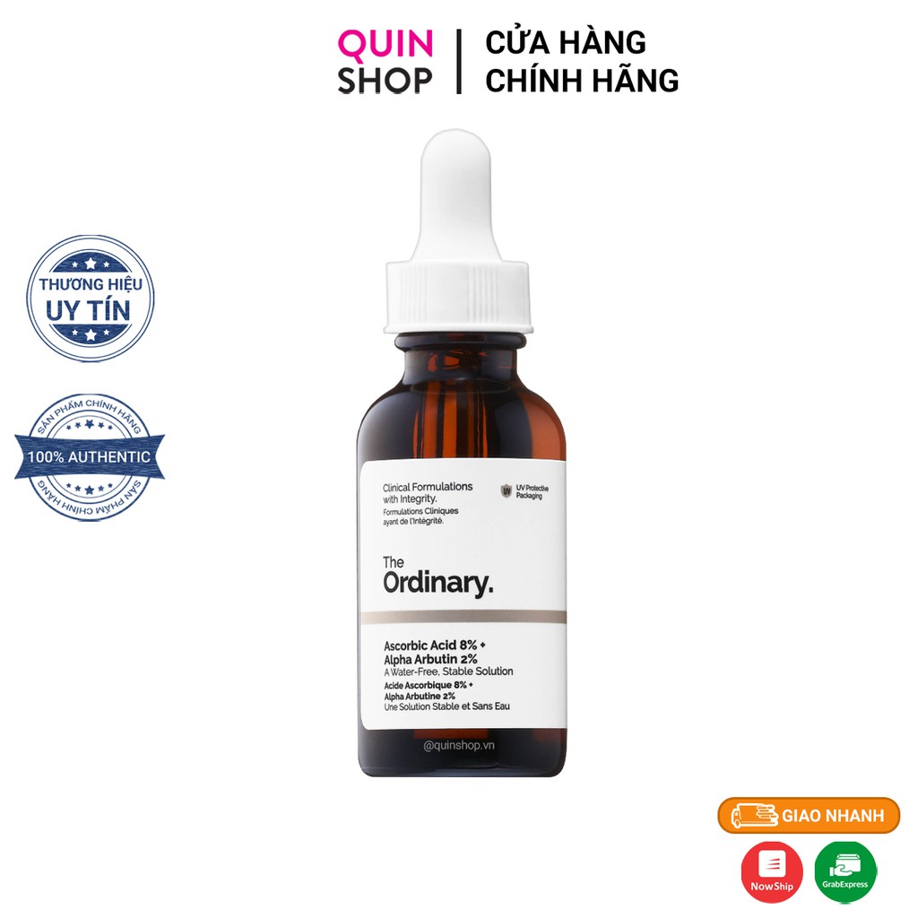 [Hcm]Tinh Chất Dưỡng Trắng Da The Ordinary Ascorbic Acid 8% + Alpha Arbutin 2% Serum