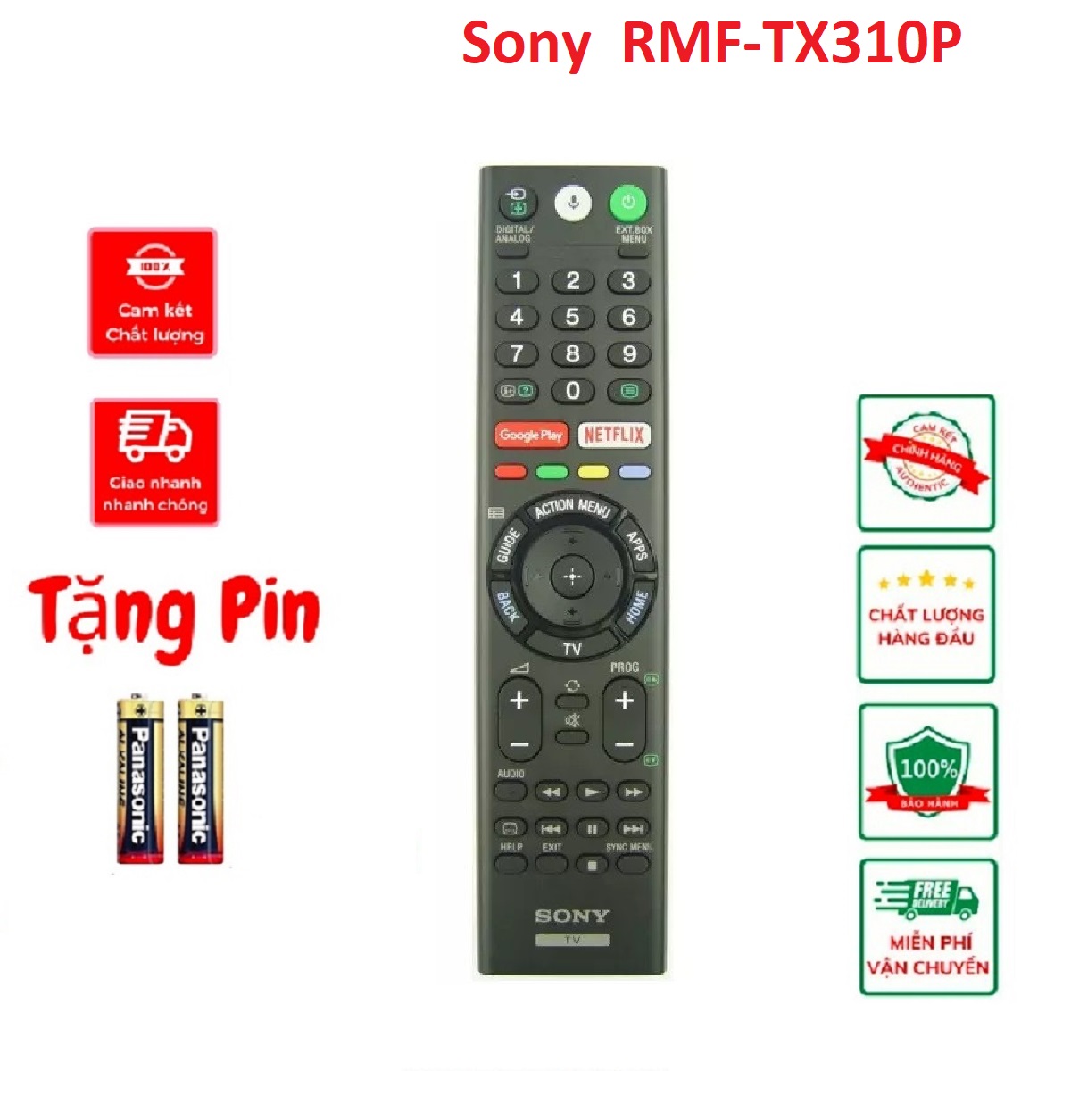 Điều khiển tivi sony có giọng nói RMF-TX310P hàng chính hãng Remote sony giọng nói dùng cho các dòng