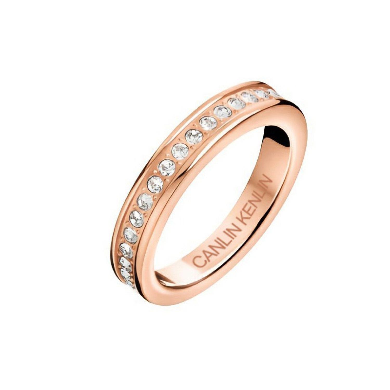 Nhẫn cặp đôi CK Calvin Klein Hook Rose Gold Ring - Nhẫn CK Authentic Fullbox thẻ tag bill check Code