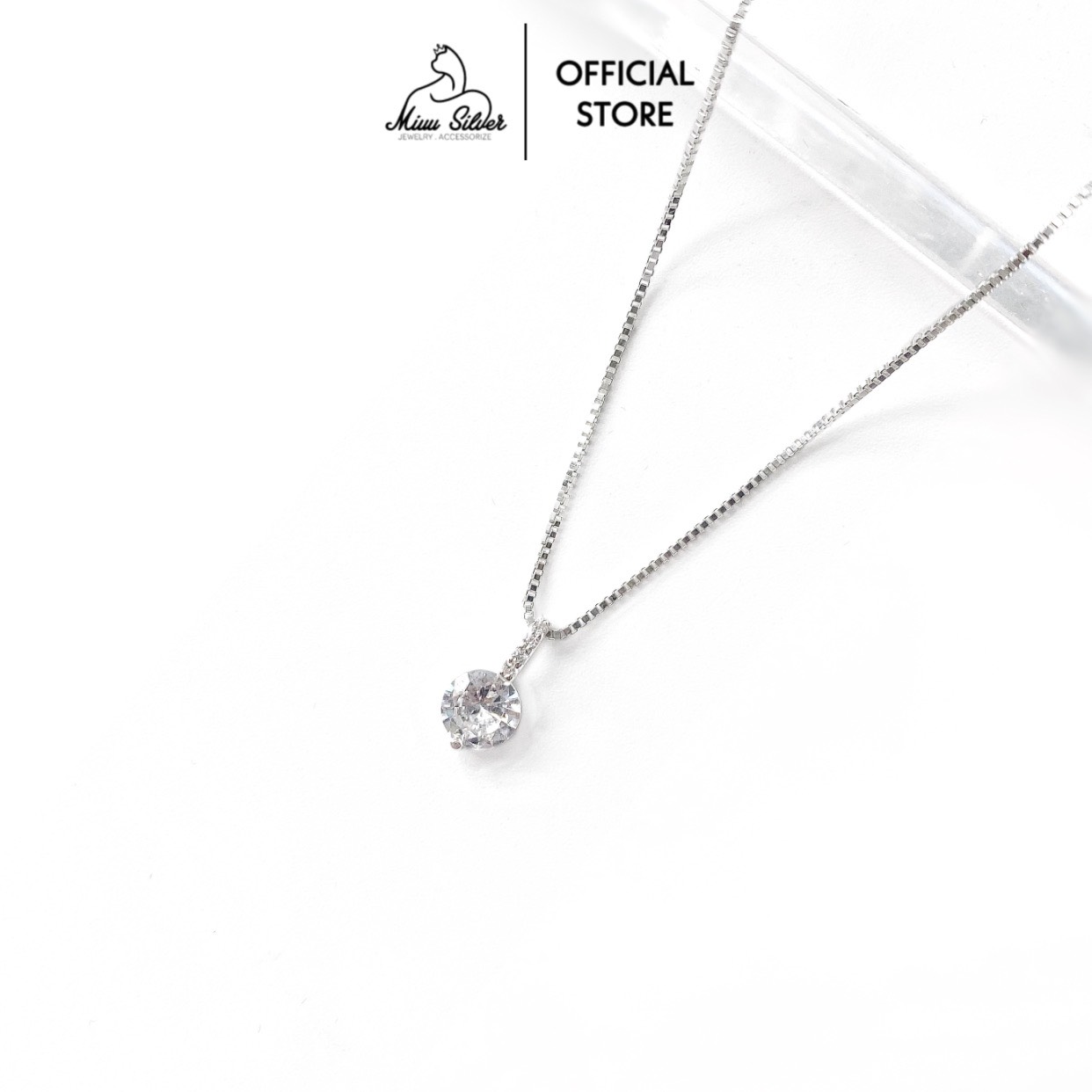 Dây chuyền bạc nữ Miuu Silver đính đá Oris Necklace