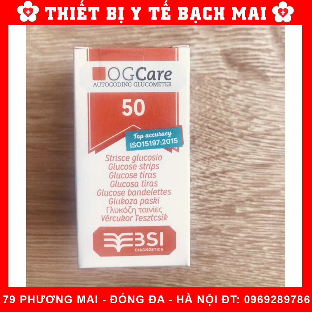 Que Thử Đường Huyết Ogcare [Hộp 50 Que]