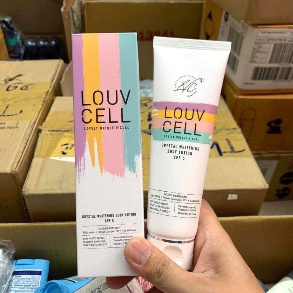 Dưỡng Thể Louv Cell Crystal Whitening Body Lotion Spf5