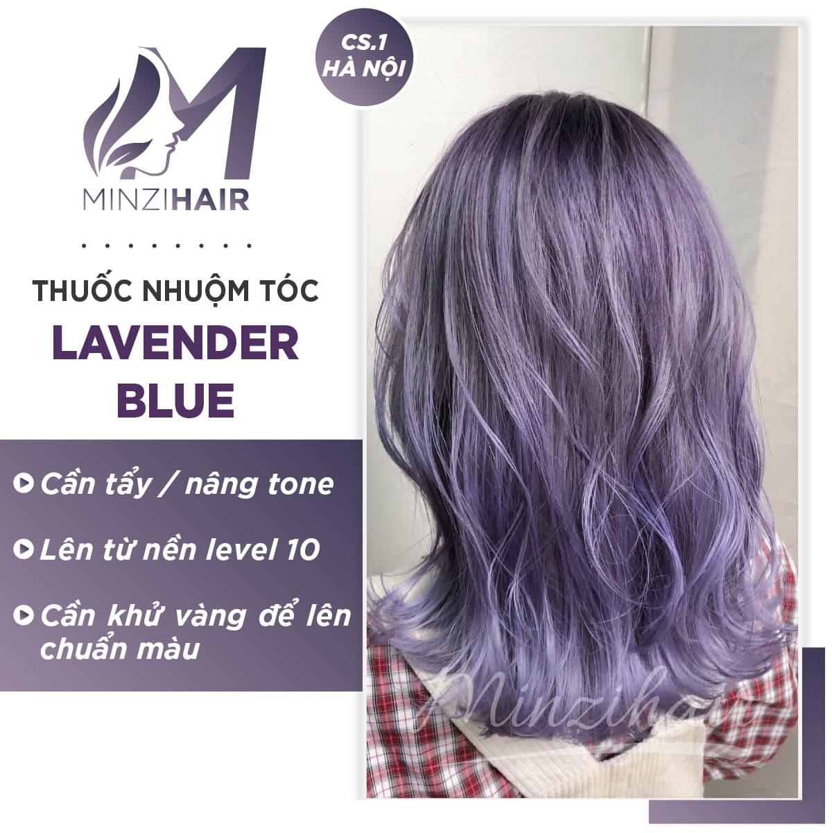 Thuốc Nhuộm Tóc Màu Lavender Blue - Xanh Tím Oải Hương