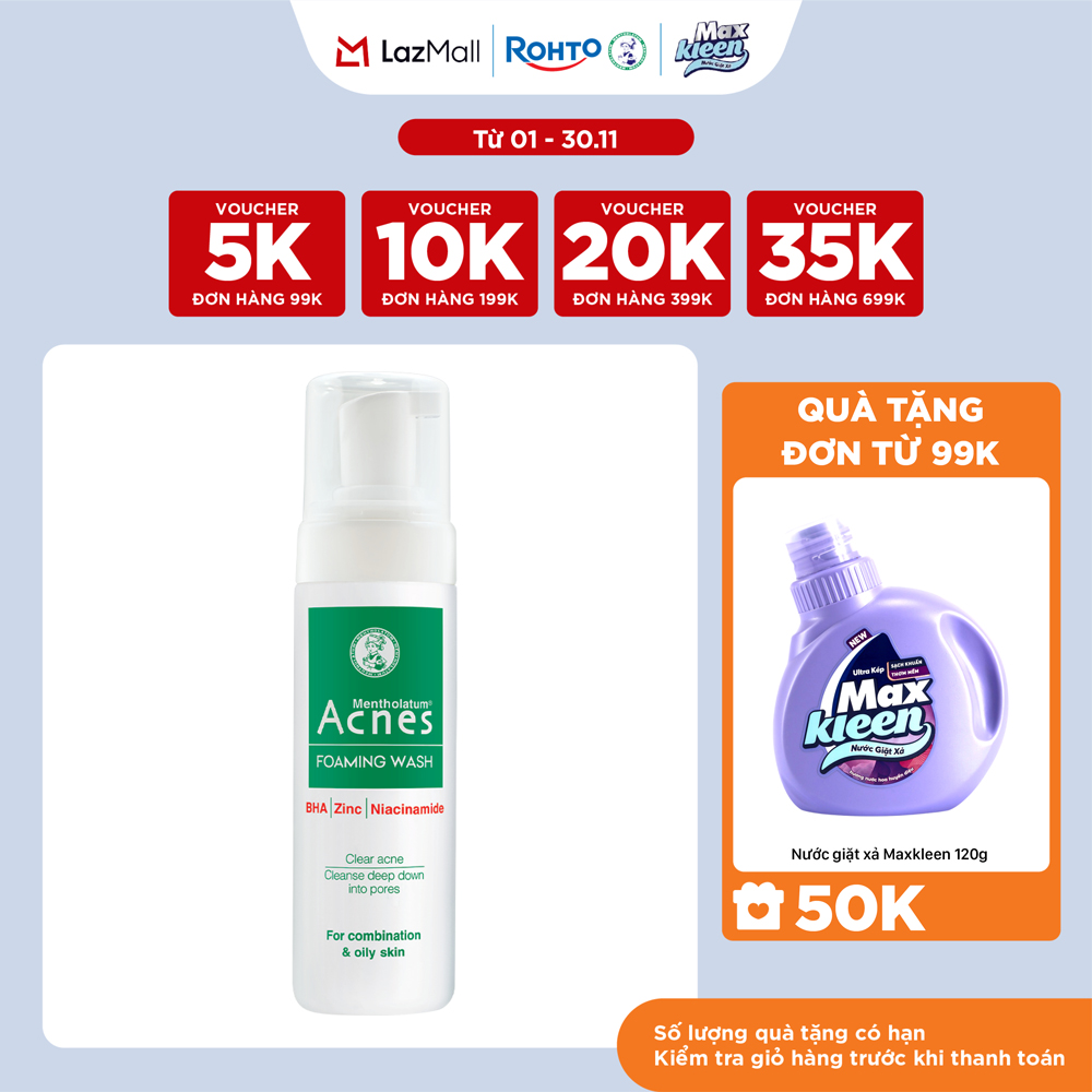 Sữa rửa mặt tạo bọt ngăn ngừa mụn Acnes Foaming Wash 150ml Foaming Wash