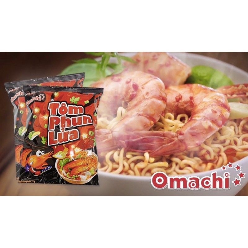 9 Mì tôm Omachi Tôm Phun Lửa gói 77g