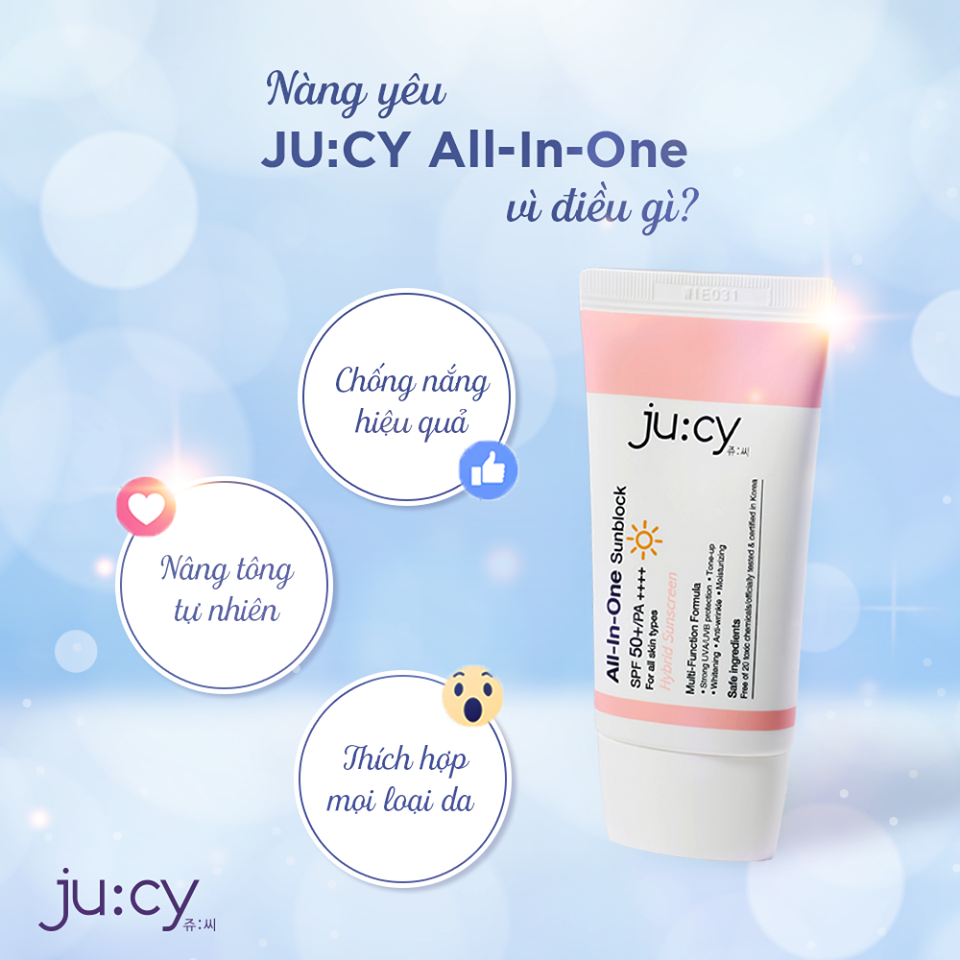 Kem Chống Nắng JU:CY All In One Hàn Quốc