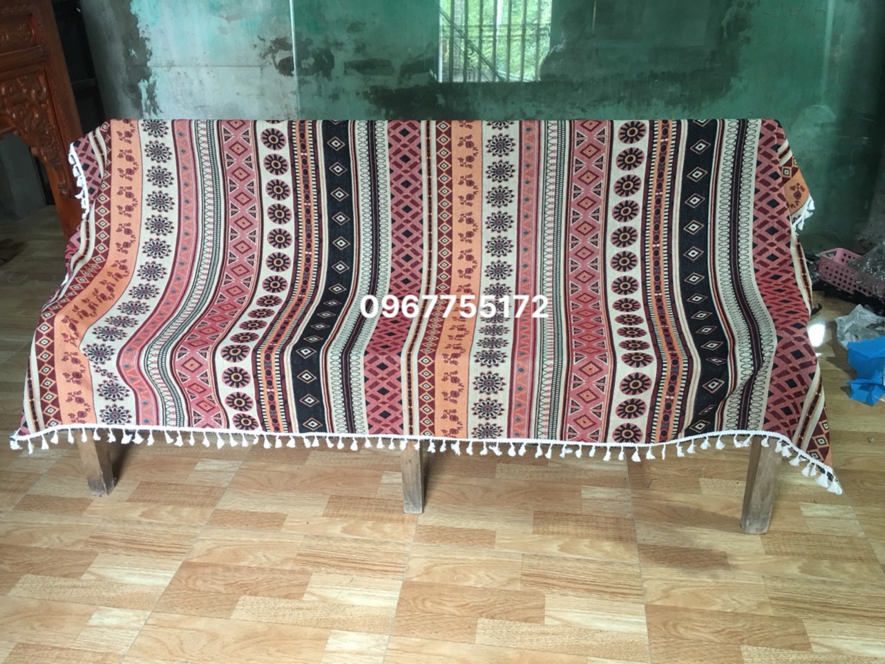 Phủ sofa vải thổ cẩm