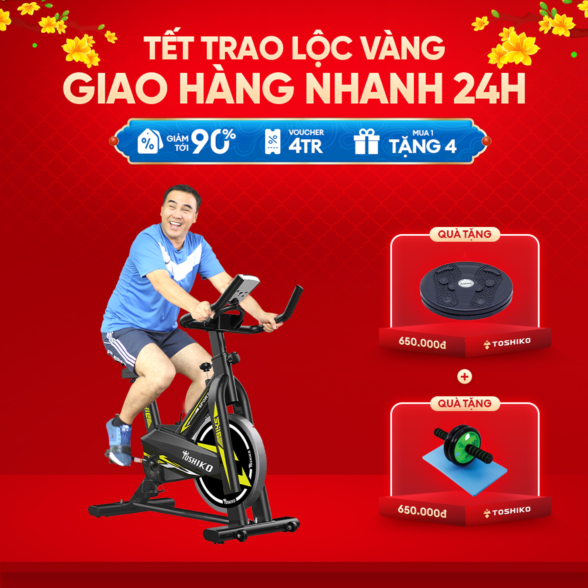 [20h 05.01 giá còn 19tr] Xe đạp tập thể dục tại nhà Toshiko X9 Xe đạp tập thể dục trong nhà giúp tăn