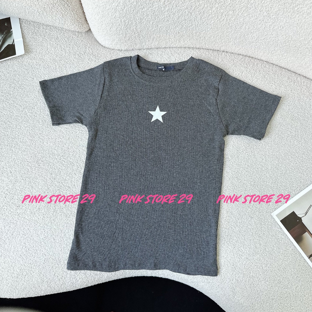 Áo thun nữ Baby Tee PINKSTORE29 in hình Ngôi Sao phong cách đơn giản A5821