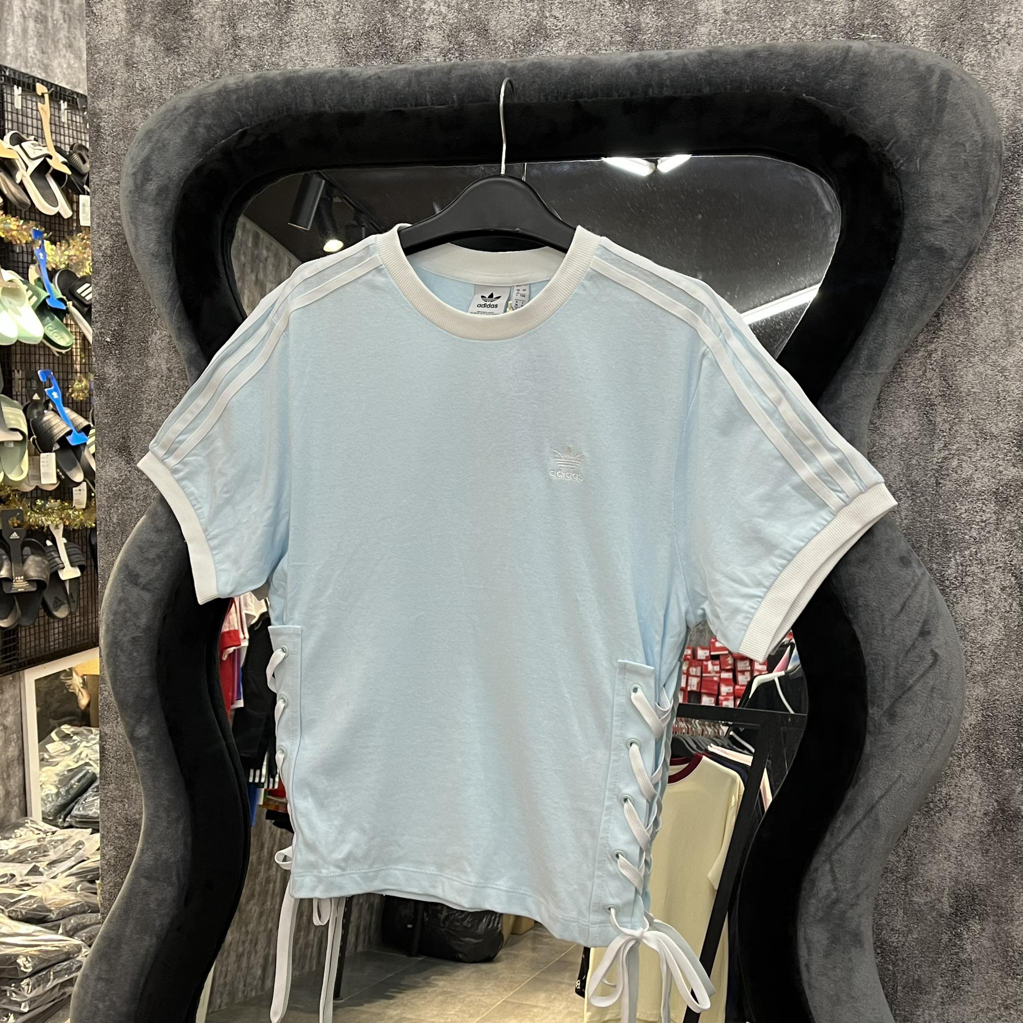 Áo Thun Chính Hãng Adidas ĐAN DÂY ALWAYS ORIGINAL Màu Xanh Shop Xám Store