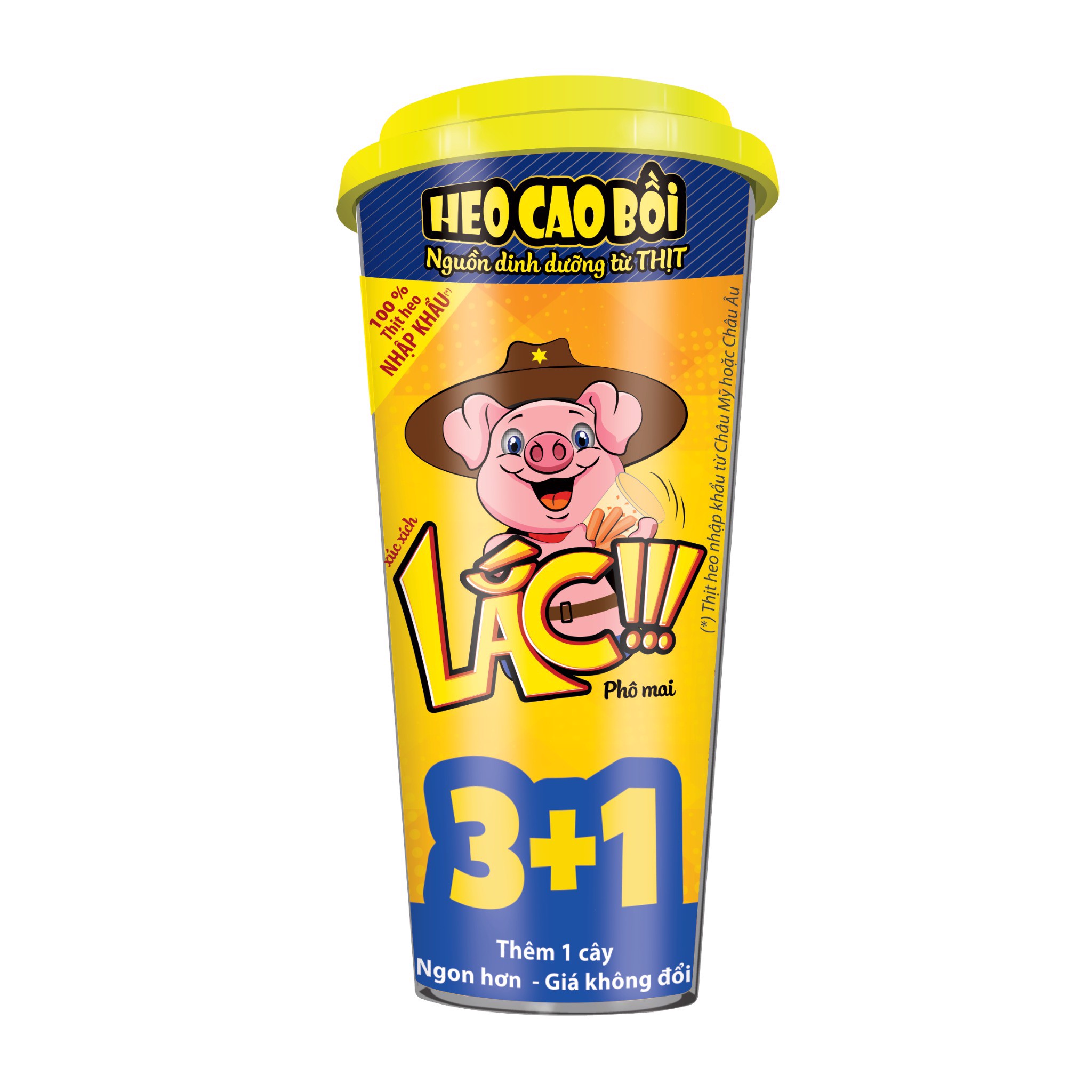 Hộp Xúc Xích Lắc Heo Cao Bồi 6 Vị Thịt Nướng Phô Mai/Tôm Sữa/Trứng Muối/Spaghetti/Phô Mai/Phô Mai Bắ