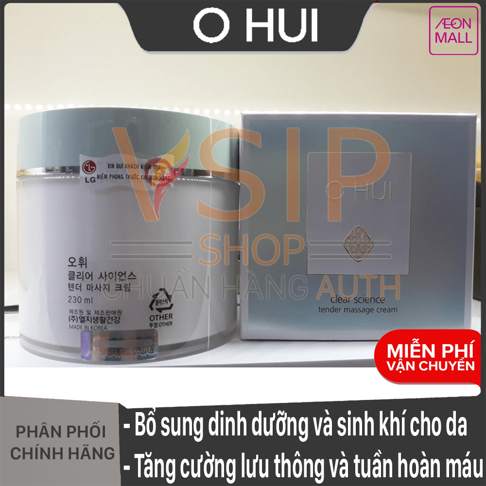 Ohui - Kem Masage Cung Cấp Độ Ẩm Da Ohui Clear Science Tender Massage Cream 230Ml