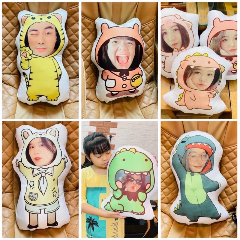 Gấu in ghép mặt ảnh cute / gấu bông ghép mặt in làmtjeo yêu cầu