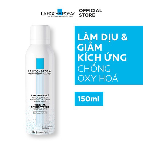 [Hcm]Nước Xịt Khoáng Làm Sạch Và Làm Dịu Cho Da Nhạy Cảm La Roche Posay Thermal Spring Water 150Ml