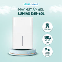 Máy hút ẩm kiêm lọc không khí Lumias 60L D6E-60L - 160m² - Màng lọc HEPA + bộ lọc ion bạc kháng khuẩn kép - BH 18 tháng