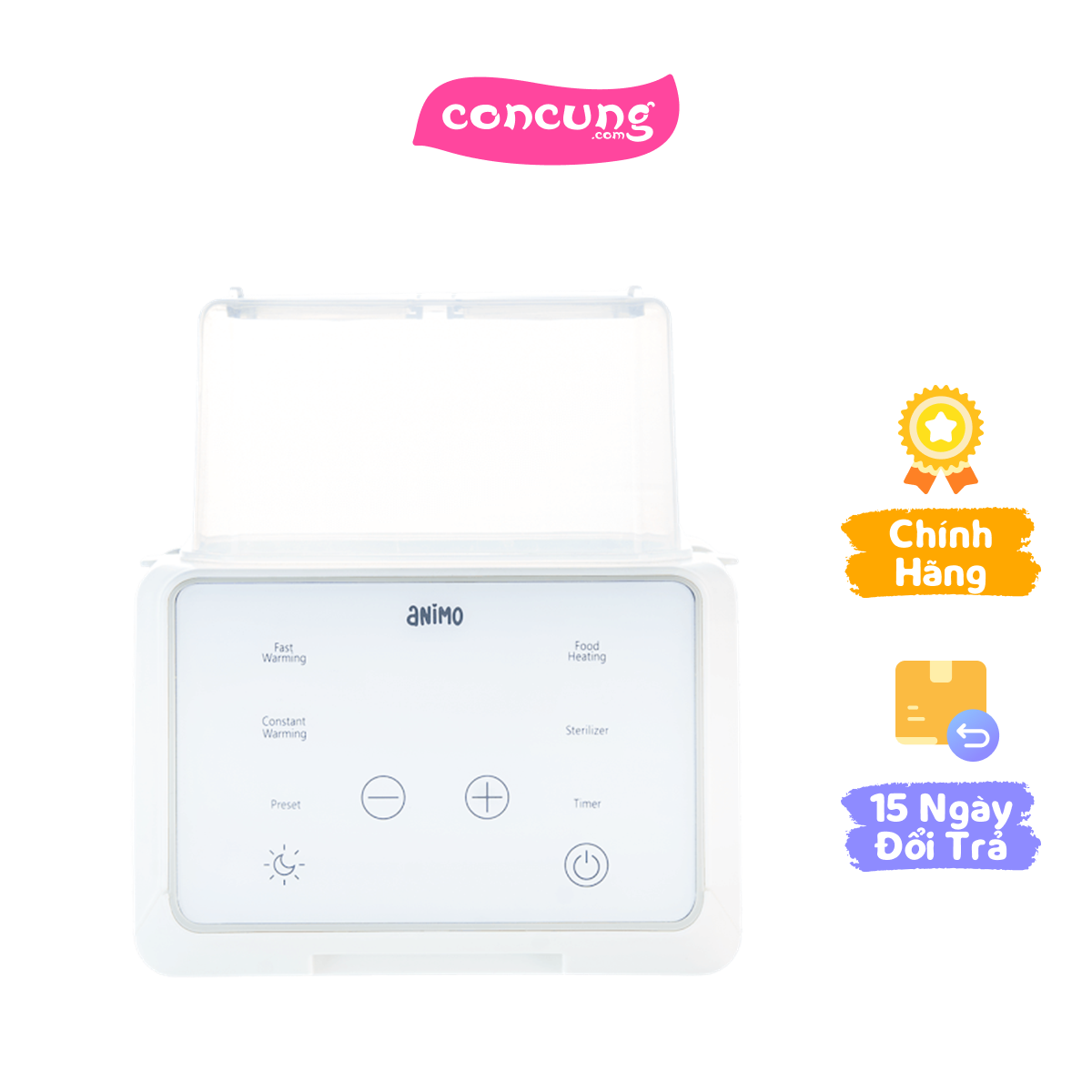 Máy hâm và tiệt trùng bình sữa đôi Animo (N11)