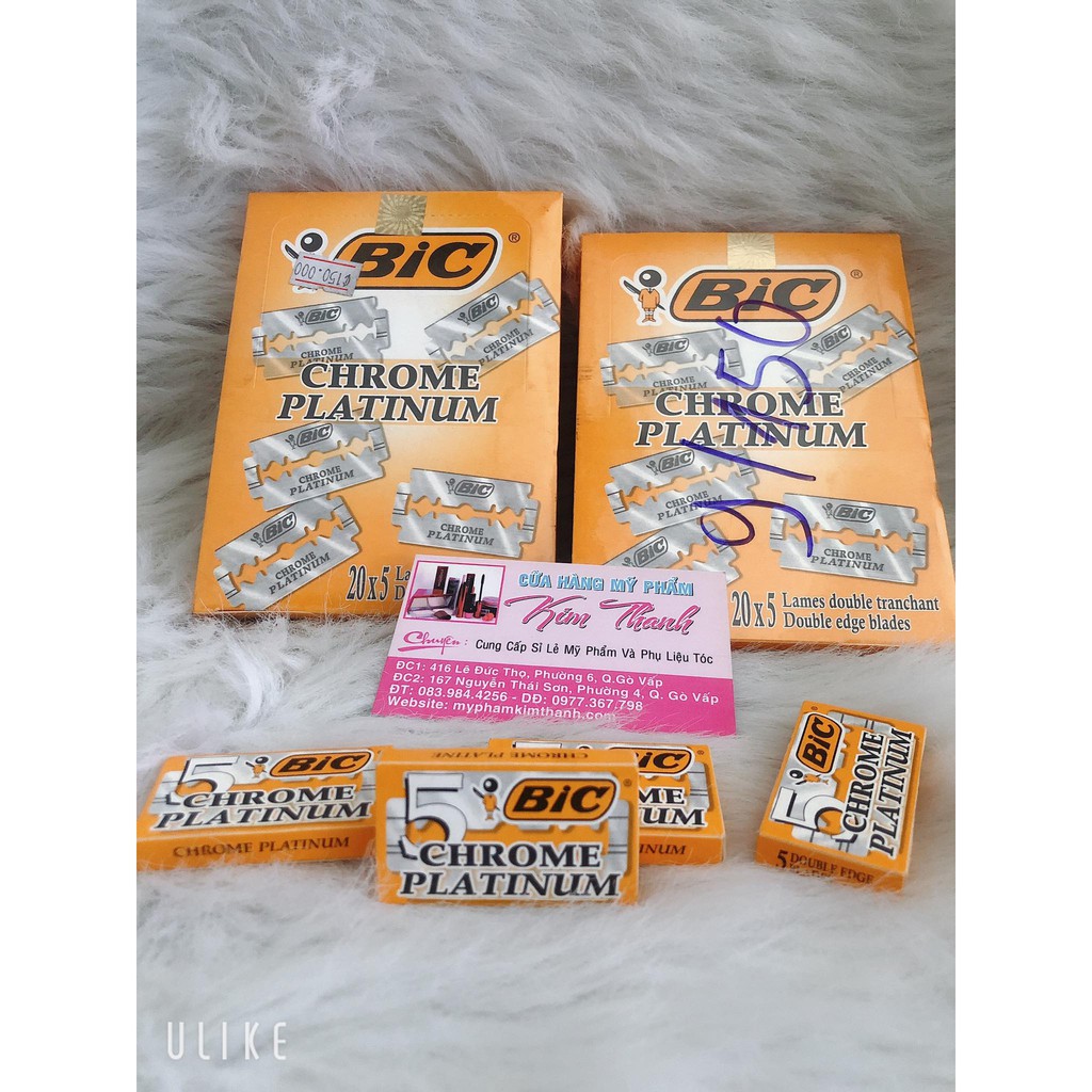 Hộp 5 dao lam BIC cam kết hàng đúng mô tả chất lượng đảm bảo an toàn đến sức khỏe người sử dụng