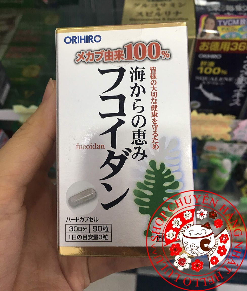 (date 2024) Hộp Viên uống tảo Fucoidan nâu Orihiro 90 viên Nhật bản hỗ trợ ung thư tăng cường sức khỏe