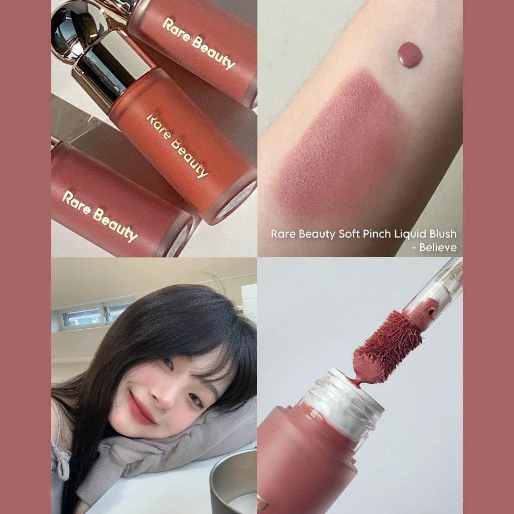 Má hồng dạng kem Rare Beauty Soft Pinch Liquid Blush Màu Bliss - Believe - Hope - Joy - Encourage - 