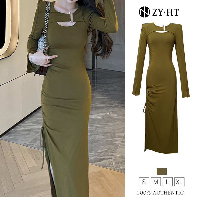 ZYHT (Giải phóng mặt bằng Sử dụng phiếu giảm giá)  chân váy dài hàn quốc đầm body nữ ôm body xẻ tà đ