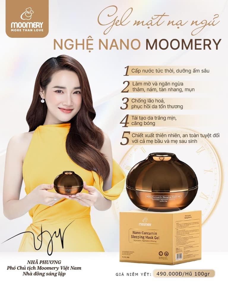 [ CHÍNH HÃNG - KHUYẾN MẠI] Gel Mặt Nạ Ngủ Nghệ Nano Moomery mặt nạ ngủ Nhã Phương gel mặt nạ nghệ 10