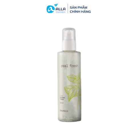 Nước Cân Bằng Dưỡng Ẩm Chiết Xuất Thảo Mộc Deoproce Real Fresh Vegan Calming Toner 210Ml