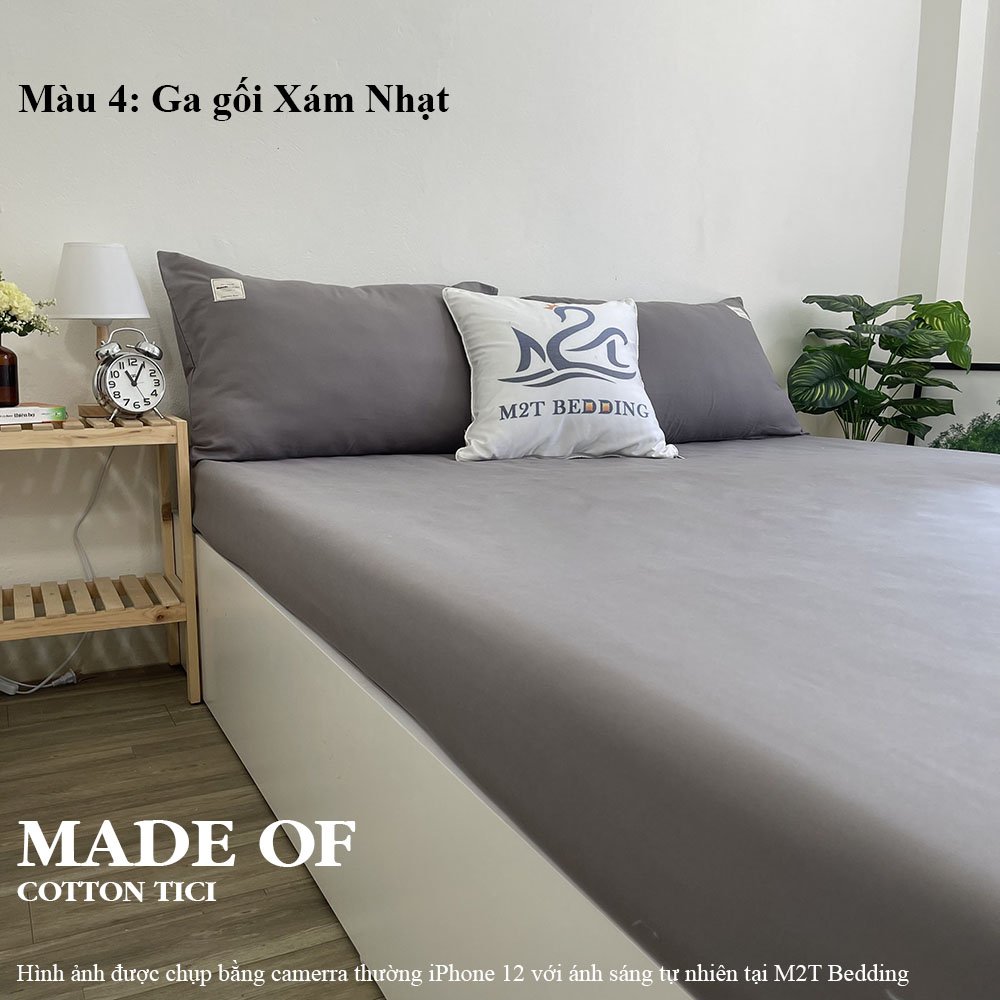 Bộ ga giường và vỏ gối Cotton Tici M2T Bedding - ga giường và 2 vỏ gối - miễn phí bo chun drap nệm đ