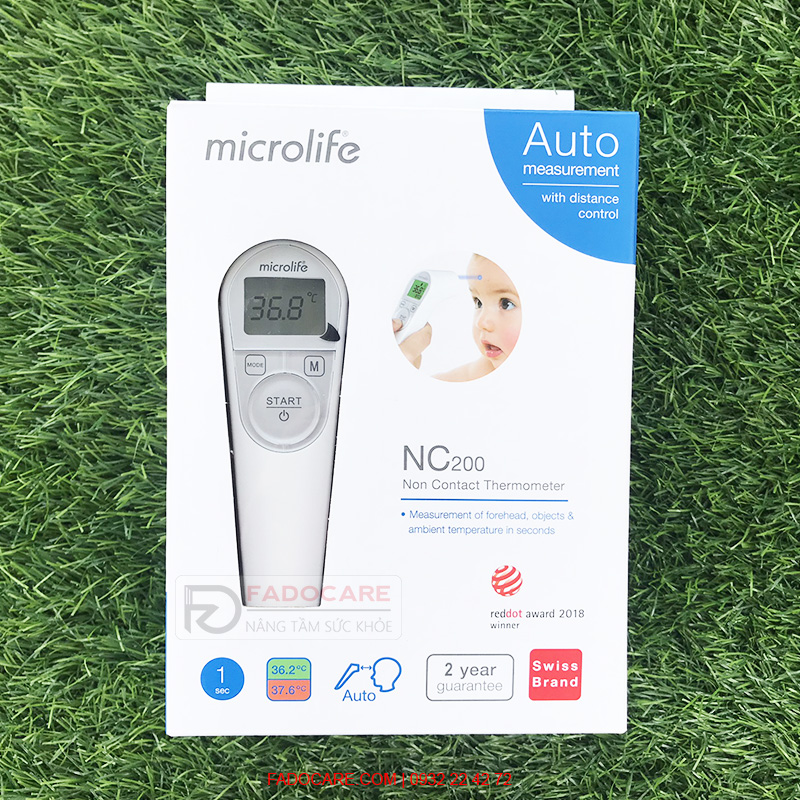 [Hcm]Nhiệt Kế Hồng Ngoại Đo Trán Microlife Nc 200 - Tự Động Đo