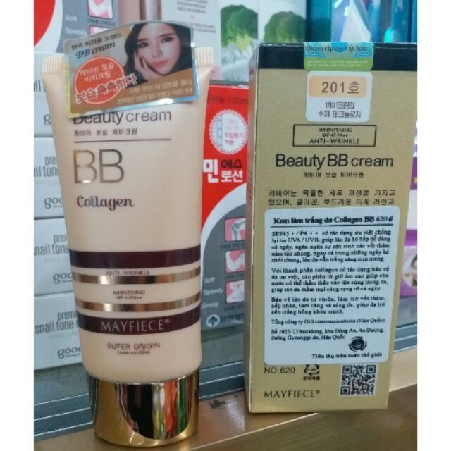 Kem Nền Trang Điểm Bb Beauty Cream Mayfiece Hàn Quốc 60Ml