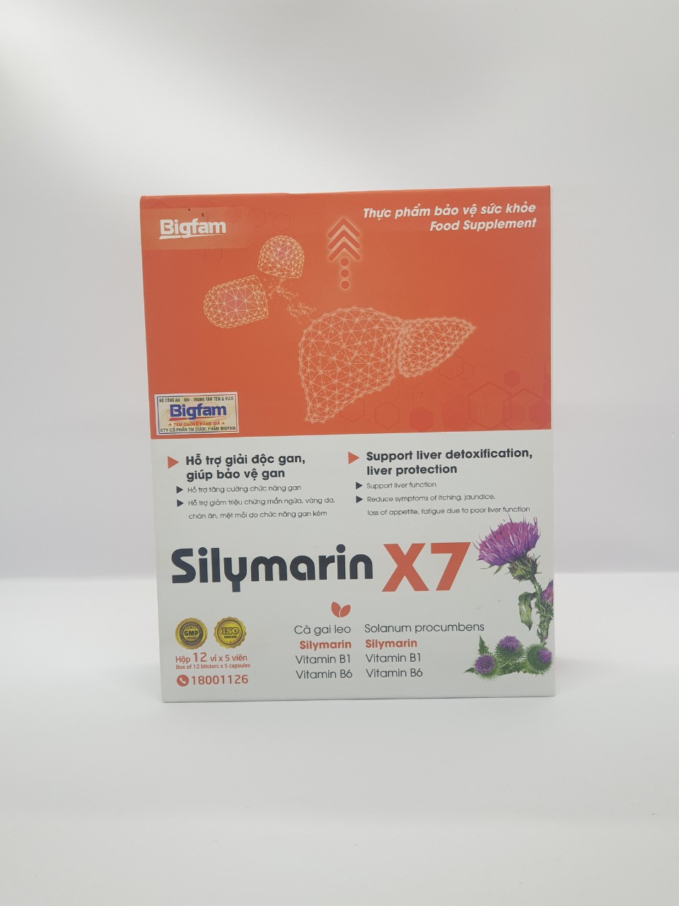 Silymarin X7 – Giải Độc Gan – Bảo vệ Gan. Hộp 12 vỉ x 5 viên.