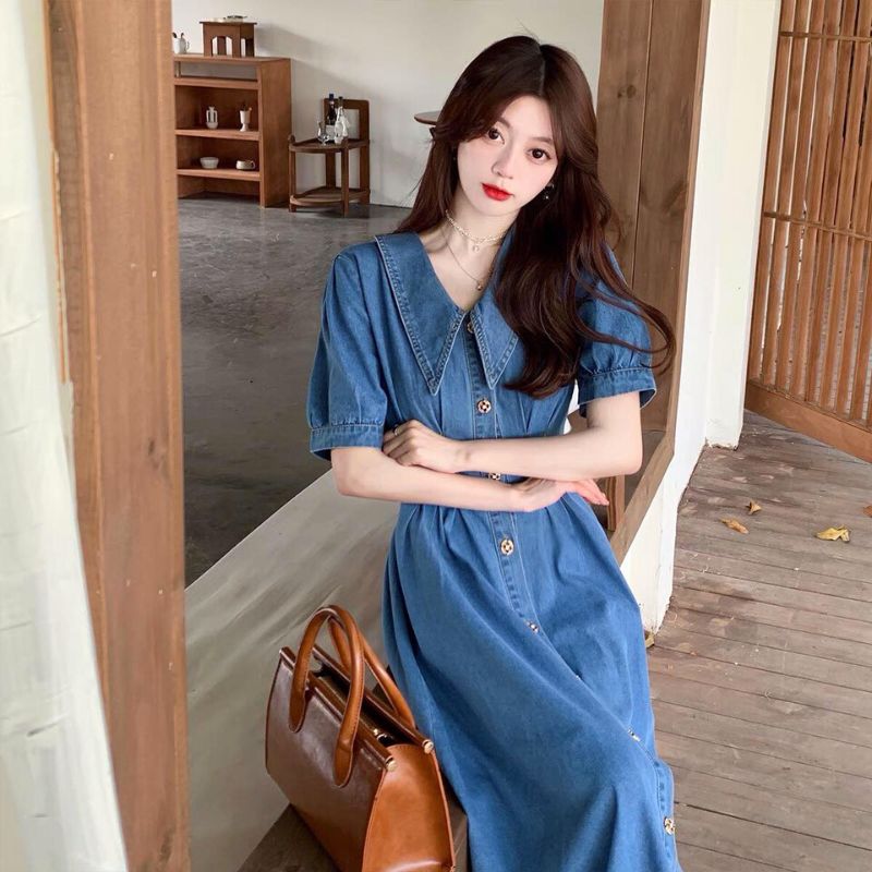 Váy suông Hàn Quốc mặc lên dáng cực xinh, cực mát [ kèm hình thật em tự  chụp] TẶNG KÈM KẸP OR BỜM TÓC KHI MUA VÁY - Đầm suông | ThờiTrangNữ.vn
