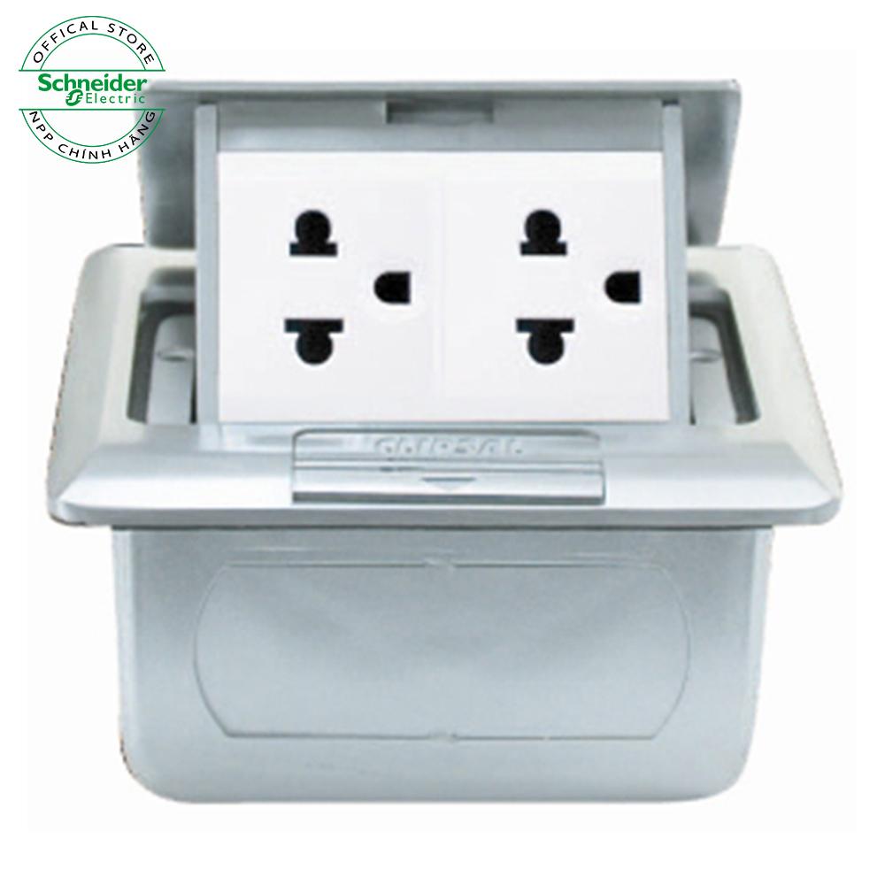 Ổ cắm âm sàn có đế âm gắn hạt ổ cắm hạt mạng hạt điện thoại - Màu Nhũ Bạc hoặc Màu Vàng Gôn - S-Flex