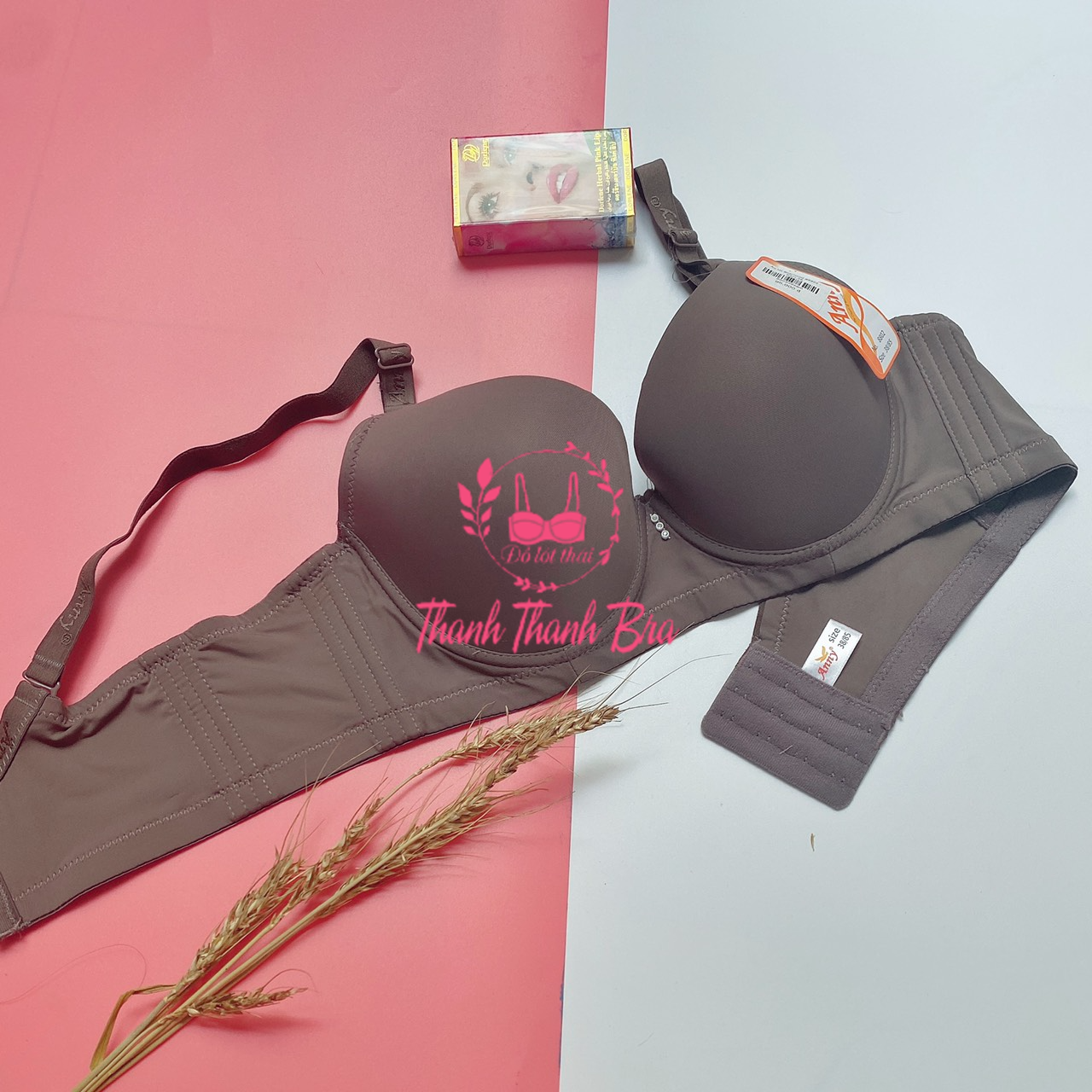 Áo ngực mút mỏng big size quả to cup D có gọng bản lưng to che khuyết điểm chống chảy xệ Anny Thái L