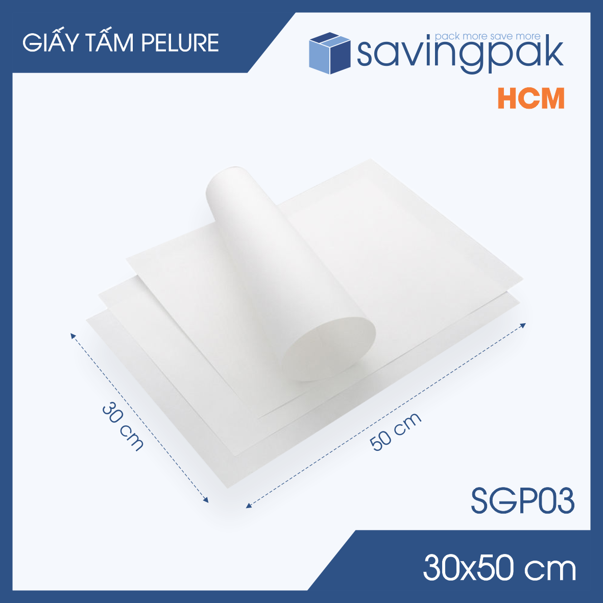SGP03 - 30x50 cm - Xấp 100 tấm giấy Pelure gói hàng giấy nến gói quà giấy bọc hàng quần áo