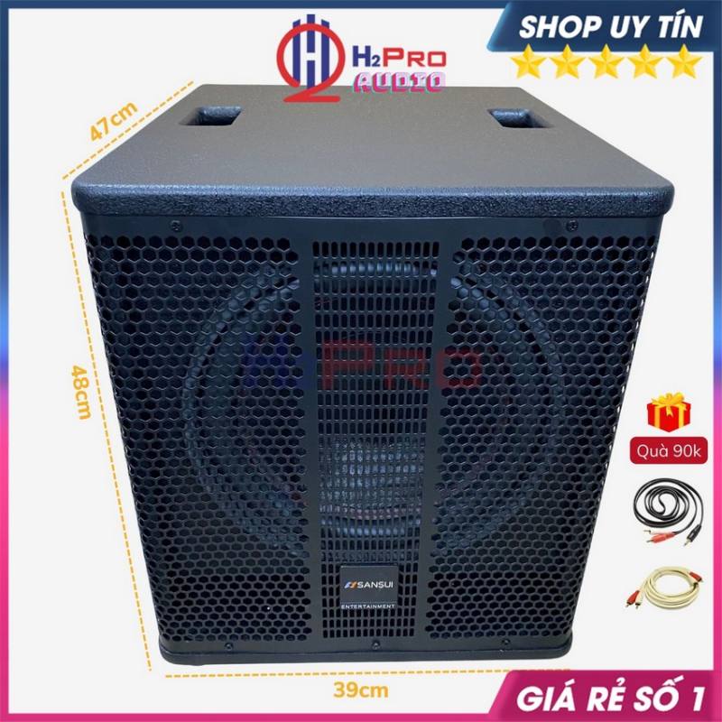 Loa Siêu Trầm 3 Tấc Sansui 350W – Tặng Dây AV Loa Sub Điện Bass 30 Karaoke Gia Đình Cao Cấp - H2Pro Audio