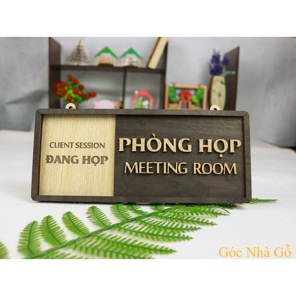 Biển bảng gỗ decor PHÒNG HỌP - văn phòng làm việc Góc Nhà Gỗ