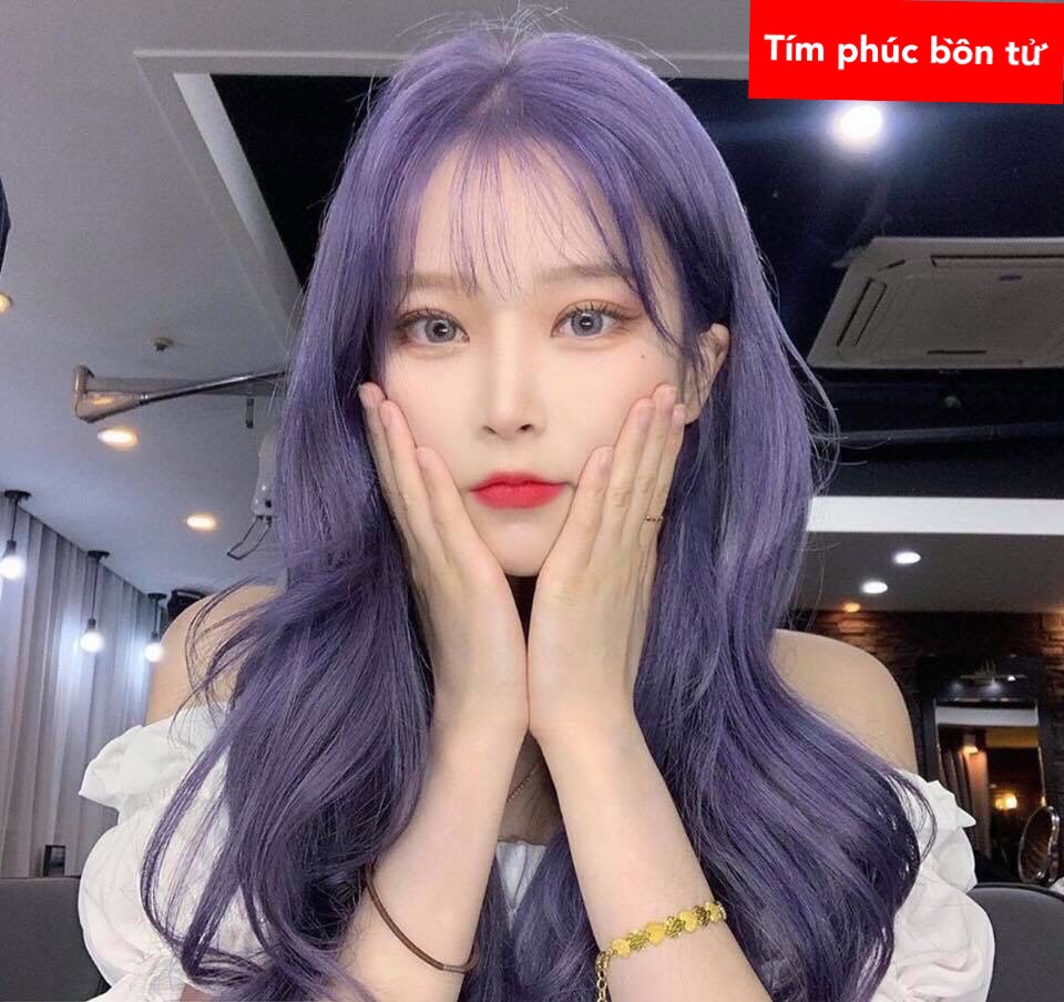 Thuốc nhuộm tóc màu Tím phúc bồn tử + Tặng trợ nhuộm gang tay Thuốc nhuộm tóc màu Tím phúc bồn tử + Tặng trợ nhuộm gang tay