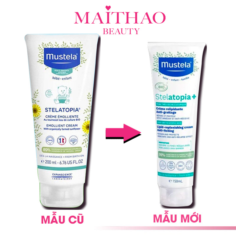 Kem dưỡng da Cho Trẻ Sơ Sinh & Em Bé Da Chàm Viêm Da Cơ Địa Mustela Phiên Bản Đặt Biệt 150ml