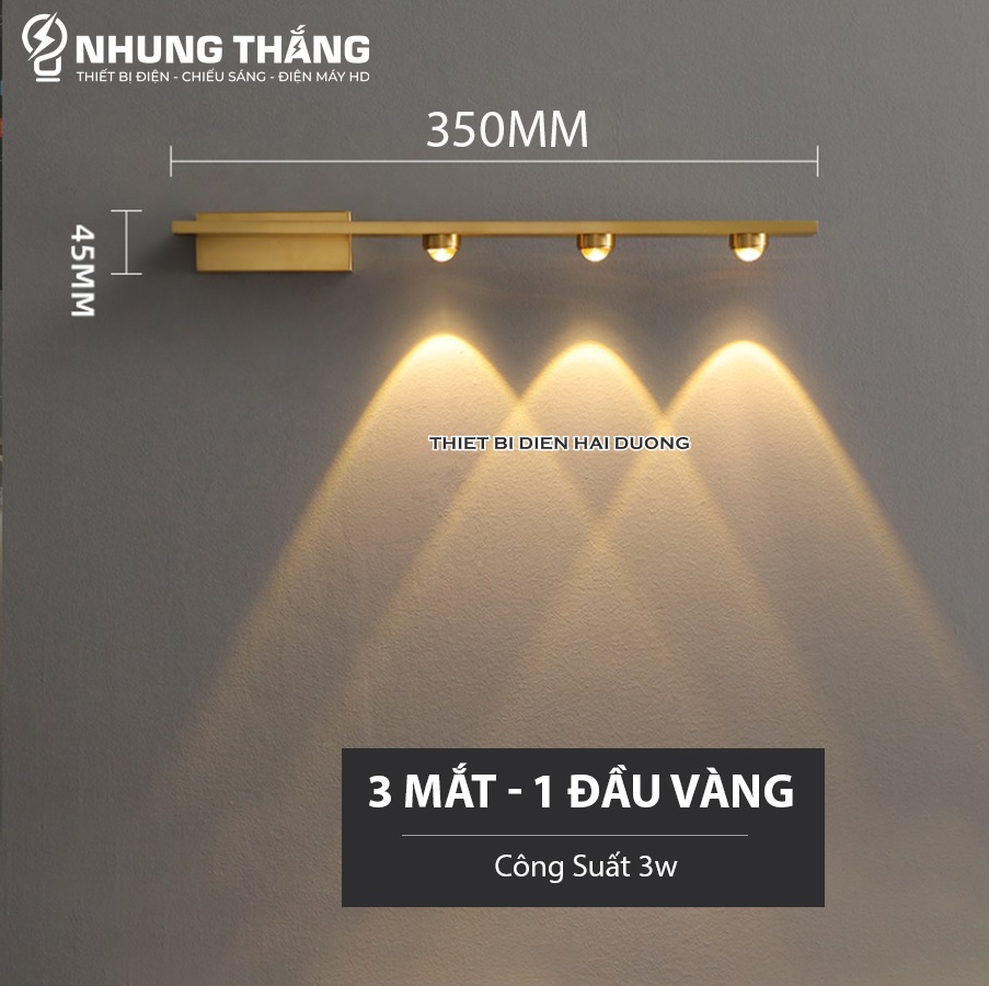 Đèn Soi Tranh - Đèn Rọi Gương Led 2-3-4 Đầu Đèn Chiếu Sáng - Ánh Sáng Vàng - Kiểu Dáng Hiện Đại Sang Trọng - Bảo Hành 12 tháng - CÓ VIDEO