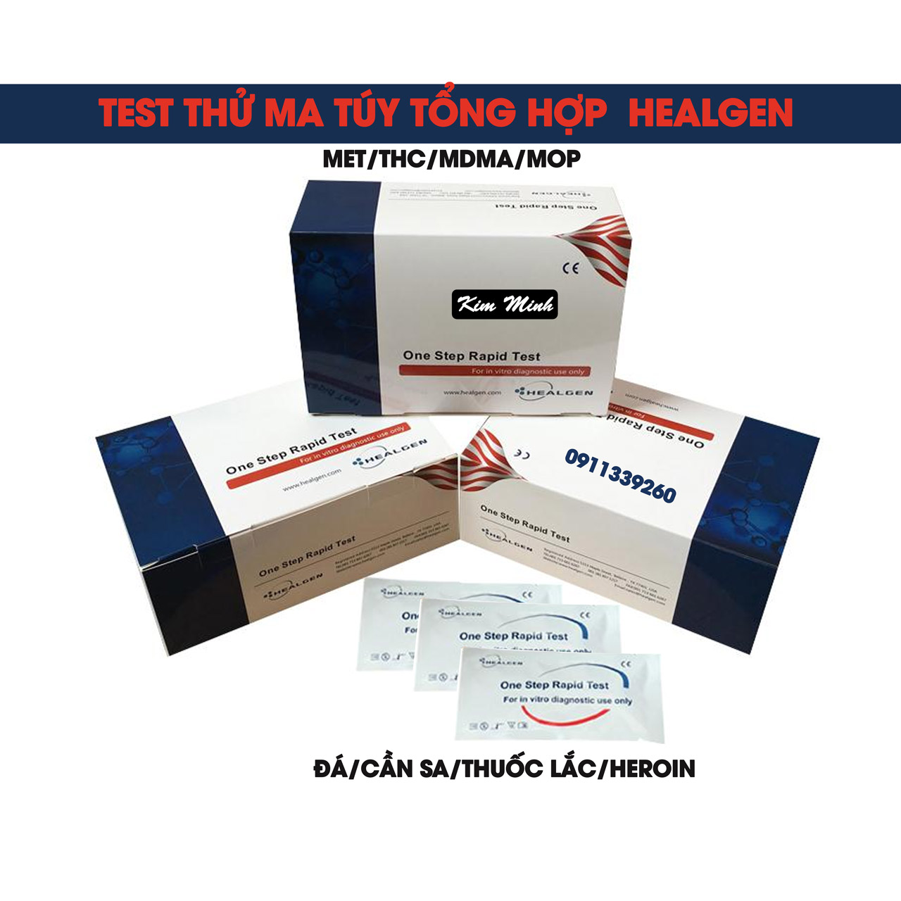 [Hcm]Que Thử Ma Tuy Tổng Hợp 4 Chân Healgen Usa