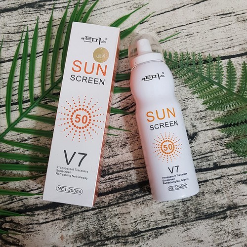 Xịt Chống Nắng V7 Xịt Chống Nắng Toàn Thân Nâng Tone V7 Sunscreen Magic Flowers Spf 50 - Hami Cosmetics