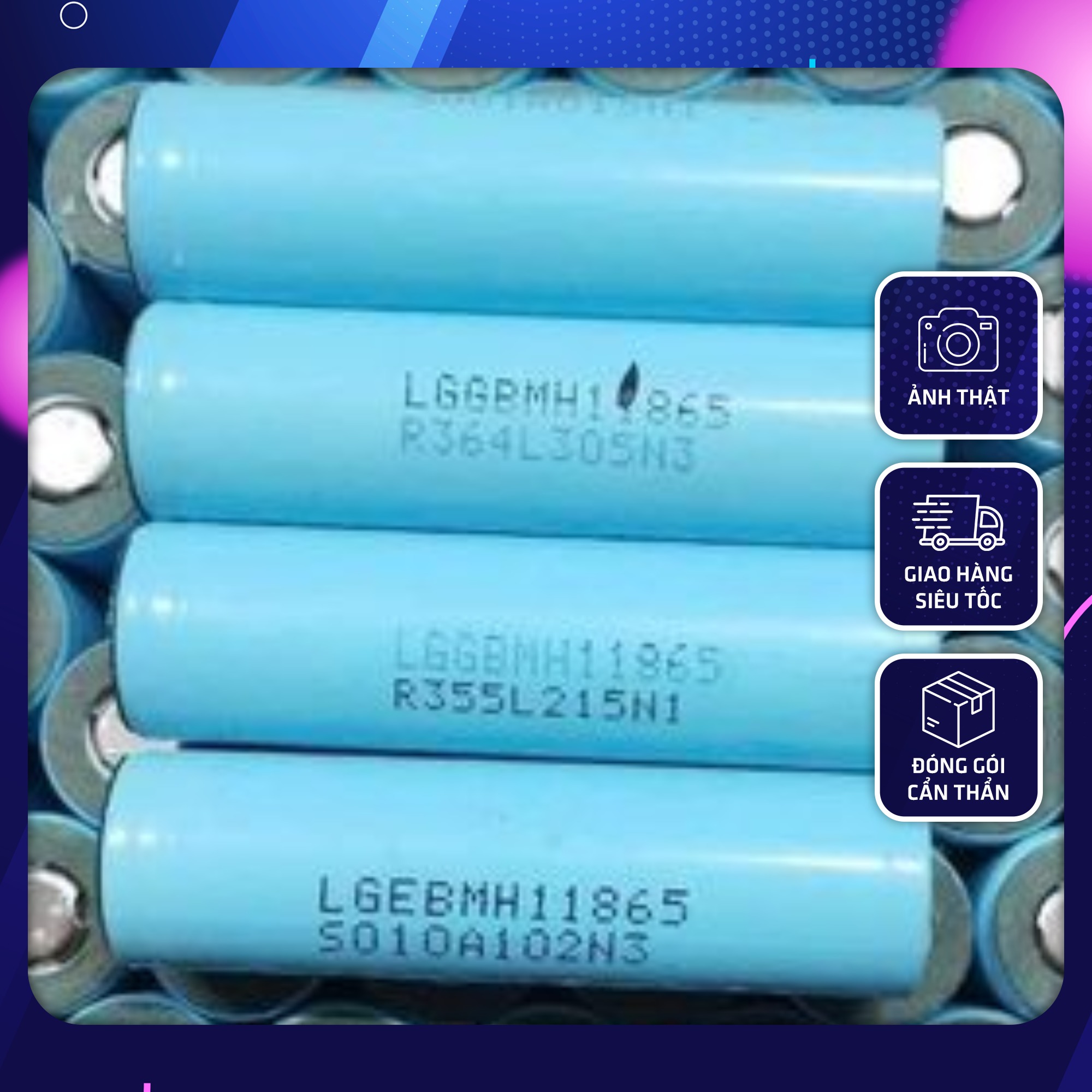 Pin 18650 LG Chem dung lượng 3200mAh - 3.7V xả 20A [Tặng thêm cell cùng loại] / Tháo khối MH1